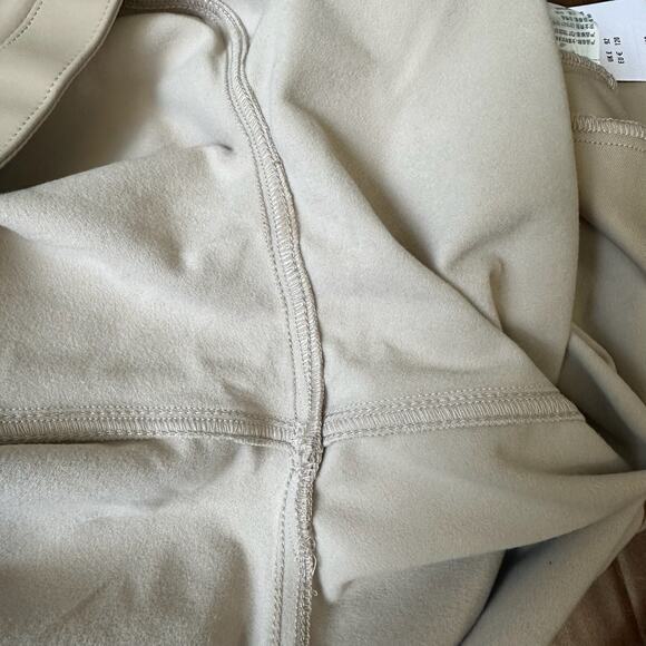 ABERCROMBIE & FITCH The 90s Straight Pants Beige Vegan Leather NWT - Picture 8 of 15